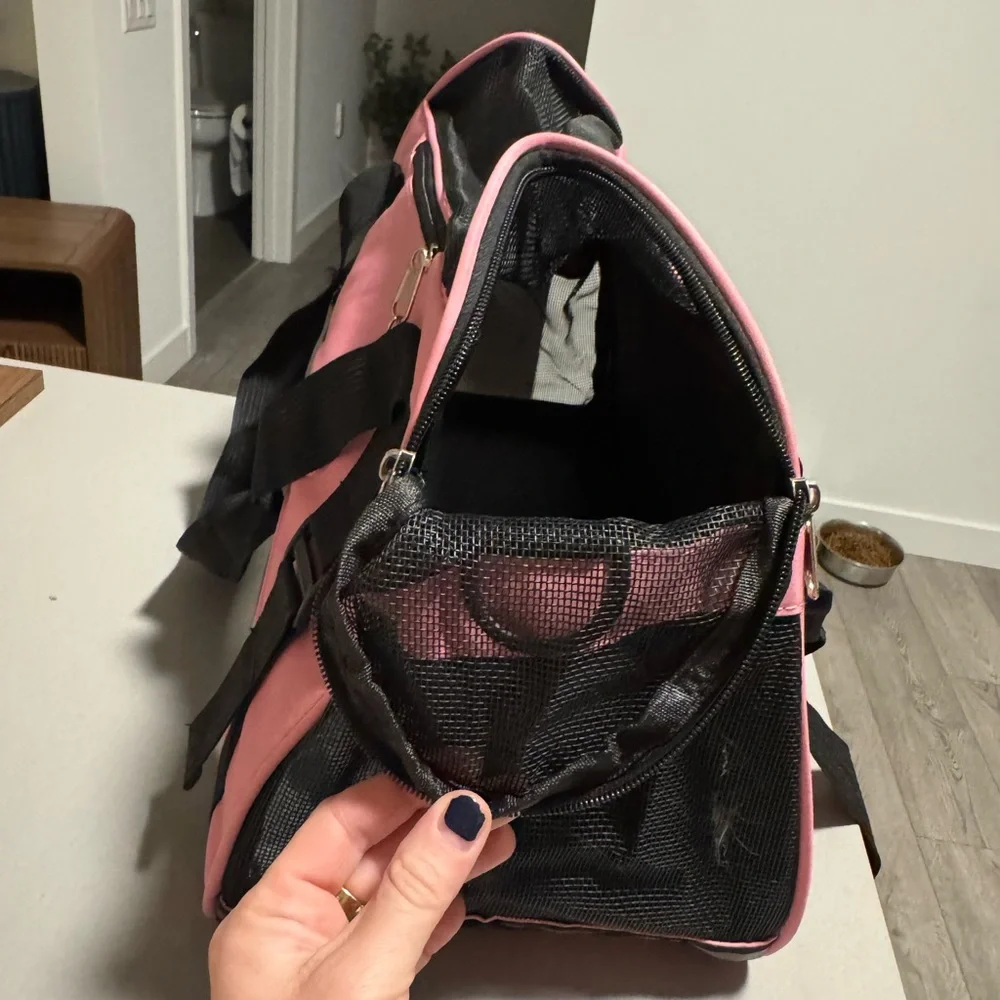 Pink and Black Pet Carrier